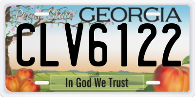 GA license plate CLV6122