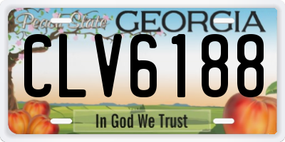 GA license plate CLV6188