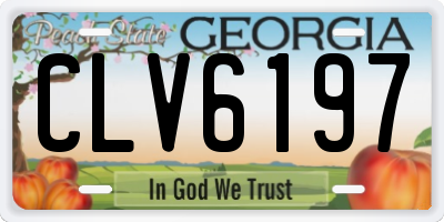 GA license plate CLV6197