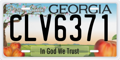 GA license plate CLV6371