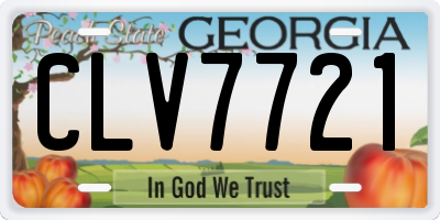 GA license plate CLV7721