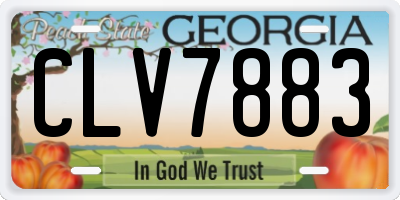 GA license plate CLV7883