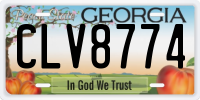 GA license plate CLV8774