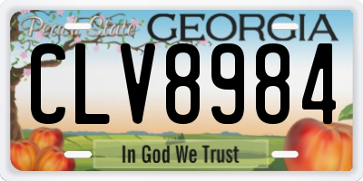 GA license plate CLV8984