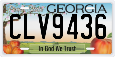 GA license plate CLV9436