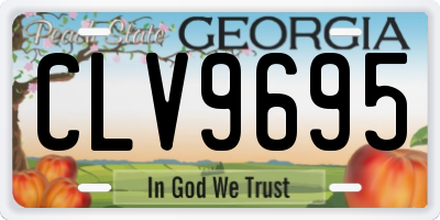 GA license plate CLV9695