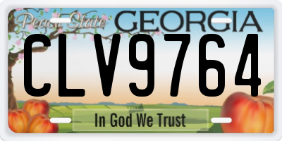 GA license plate CLV9764