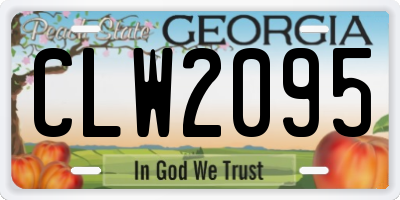 GA license plate CLW2095