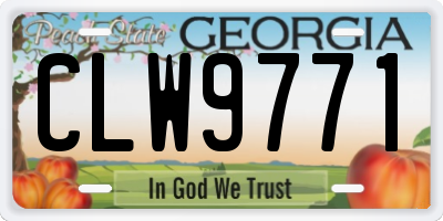 GA license plate CLW9771