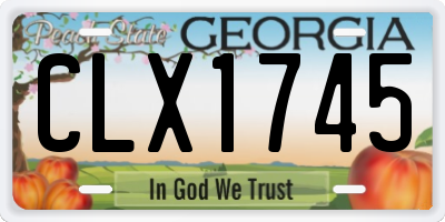 GA license plate CLX1745