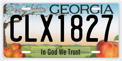 GA license plate CLX1827