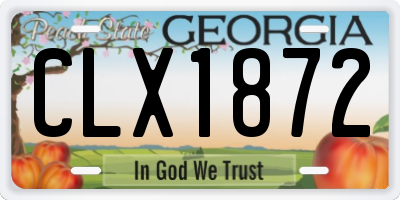GA license plate CLX1872