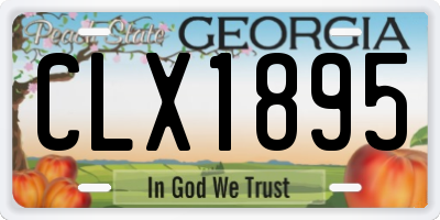 GA license plate CLX1895