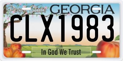 GA license plate CLX1983