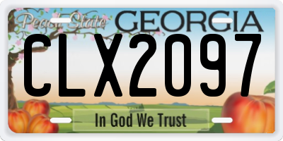GA license plate CLX2097