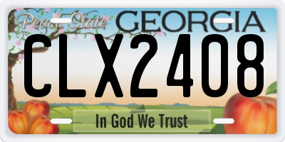 GA license plate CLX2408