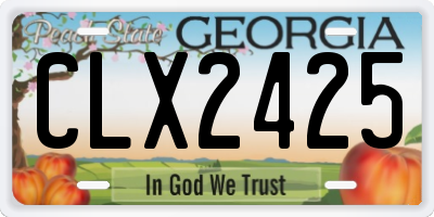 GA license plate CLX2425