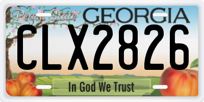 GA license plate CLX2826