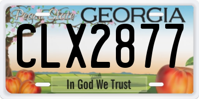 GA license plate CLX2877
