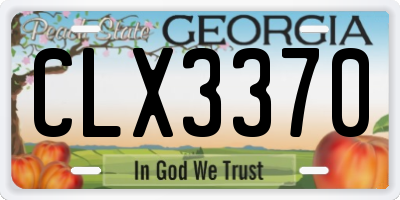 GA license plate CLX3370