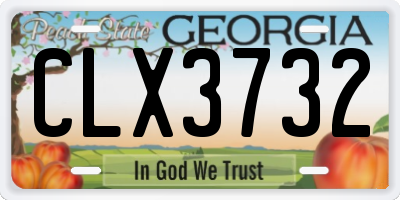 GA license plate CLX3732