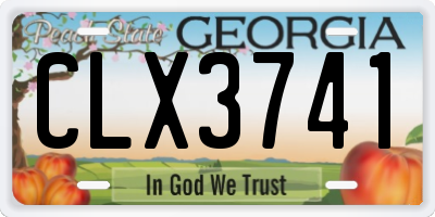 GA license plate CLX3741