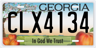 GA license plate CLX4134