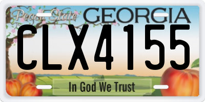 GA license plate CLX4155