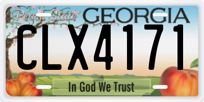 GA license plate CLX4171