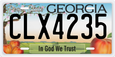 GA license plate CLX4235