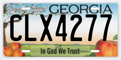 GA license plate CLX4277