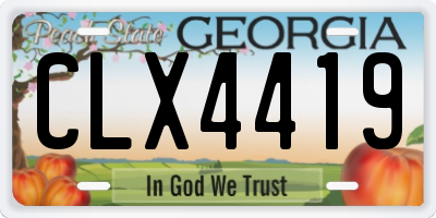 GA license plate CLX4419