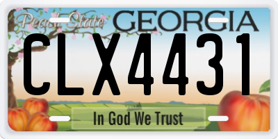 GA license plate CLX4431