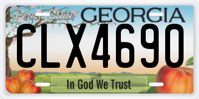 GA license plate CLX4690