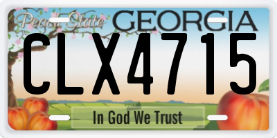 GA license plate CLX4715