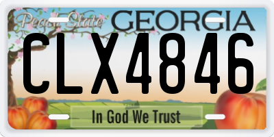 GA license plate CLX4846