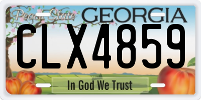 GA license plate CLX4859