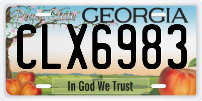 GA license plate CLX6983
