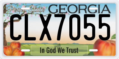 GA license plate CLX7055