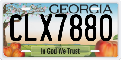 GA license plate CLX7880