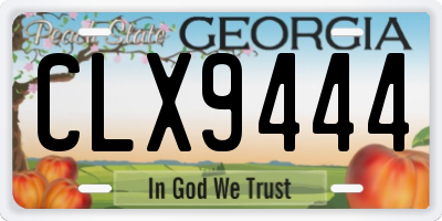 GA license plate CLX9444