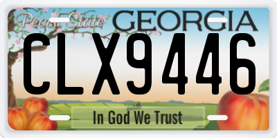 GA license plate CLX9446