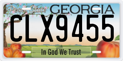 GA license plate CLX9455