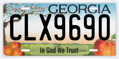 GA license plate CLX9690