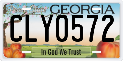 GA license plate CLY0572