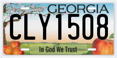 GA license plate CLY1508