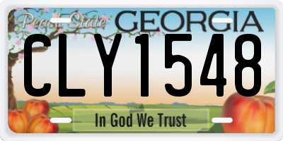 GA license plate CLY1548