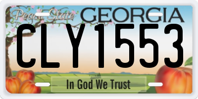 GA license plate CLY1553