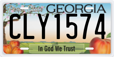 GA license plate CLY1574