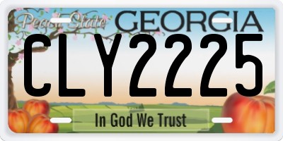 GA license plate CLY2225